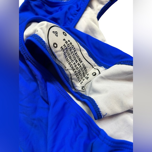 SUMMER MAE royal blue one piece retro Y2K swimsuit U back NWOT - Picture 9 of 10